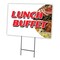 Signmission Lunch Buffet Yard Sign & Stake outdoor plastic coroplast window, C-1824 Lunch Buffet C-1824 Lunch Buffet - alternate 1